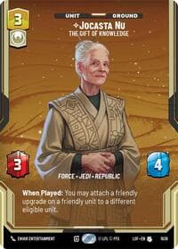 Jocasta Nu - The Gift of Knowledge (Prestige) - Legends of the Force - Star Wars: Unlimited card