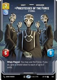 Priestesses of the Force - Eternal (Prestige) - Legends of the Force - Star Wars: Unlimited card