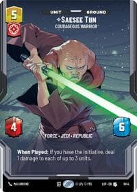 Saesee Tiin - Courageous Warrior (Prestige) - Legends of the Force - Star Wars: Unlimited card