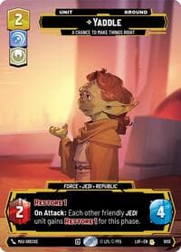 Yaddle - A Chance To Make Things Right (Prestige) - Legends of the Force - Star Wars: Unlimited card