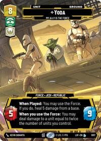 Yoda - My Ally is the Force (Prestige) - Legends of the Force - Star Wars: Unlimited card
