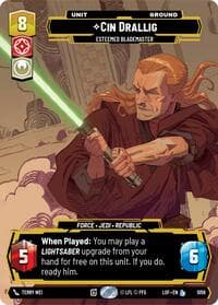 Cin Drallig - Esteemed Blademaster (Prestige) - Legends of the Force - Star Wars: Unlimited card