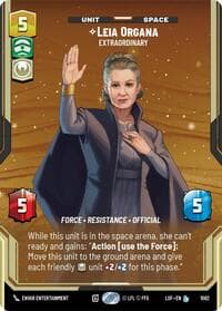 Leia Organa - Extraordinary (Prestige Foil) - Legends of the Force - Star Wars: Unlimited card