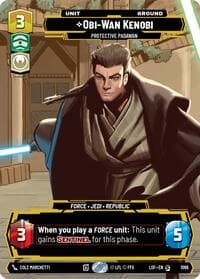 Obi-Wan Kenobi - Protective Padawan (Prestige Foil) - Legends of the Force - Star Wars: Unlimited card