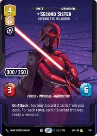 Second Sister - Seeking the Holocron (Serialized) - Legends of the Force - Star Wars: Unlimited card