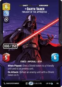 Darth Vader - Twilight of the Apprentice (Serialized) - Legends of the Force - Star Wars: Unlimited card