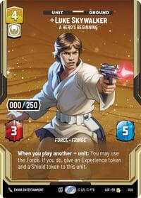 Luke Skywalker - A Hero's Beginning (Serialized) - Legends of the Force - Star Wars: Unlimited card