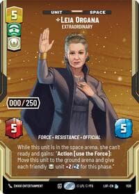 Leia Organa - Extraordinary (Serialized) - Legends of the Force - Star Wars: Unlimited card