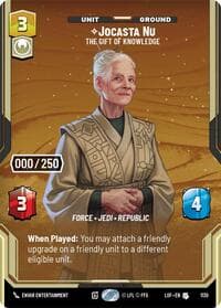 Jocasta Nu - The Gift of Knowledge (Serialized) - Legends of the Force - Star Wars: Unlimited card