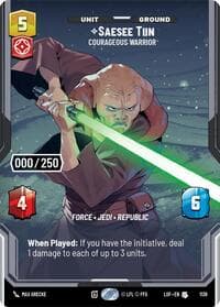 Saesee Tiin - Courageous Warrior (Serialized) - Legends of the Force - Star Wars: Unlimited card