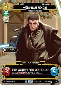 Obi-Wan Kenobi - Protective Padawan (Serialized) - Legends of the Force - Star Wars: Unlimited card