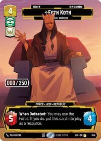Eeth Koth - Spiritual Warrior (Serialized) - Legends of the Force - Star Wars: Unlimited card