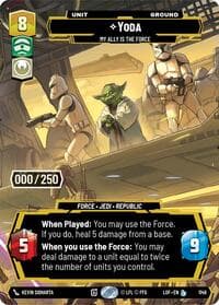 Yoda - My Ally is the Force (Serialized) - Legends of the Force - Star Wars: Unlimited card