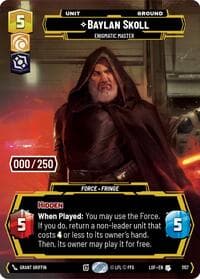 Baylan Skoll - Enigmatic Master (Serialized) - Legends of the Force - Star Wars: Unlimited card