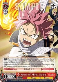 Power of Allies, Natsu - Fairy Tail Chronicle Set - Weiss Schwarz card