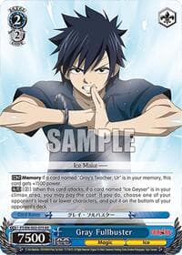 Gray Fullbuster - Fairy Tail Chronicle Set - Weiss Schwarz card