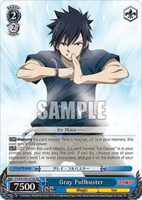 Gray Fullbuster (SR) - Fairy Tail Chronicle Set - Weiss Schwarz card