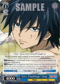 "Ur's Teachings" Gray - Fairy Tail Chronicle Set - Weiss Schwarz card