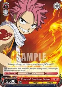 Flame of Emotions, Natsu - Fairy Tail Chronicle Set - Weiss Schwarz card