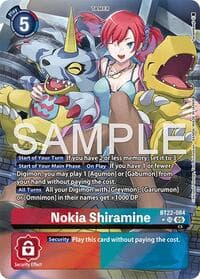 Nokia Shiramine (Alternate Art) - Cyber Eden - Digimon Card Game card