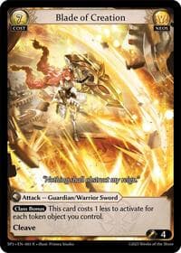 Blade of Creation - Supporter Pack 3 - Grand Archive TCG card