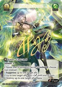 Verdigris Decree (CSR) - Supporter Pack 3 - Grand Archive TCG card