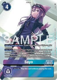 Sayo (Alternate Art) - Cyber Eden - Digimon Card Game card