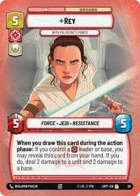 Rey - With Palpatine's Power (Foil) - Legends of the Force: Weekly Play Promos - Star Wars: Unlimited card