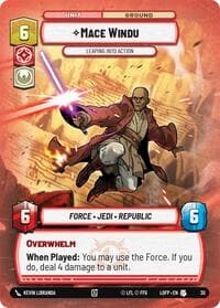 Mace Windu - Leaping into Action (Foil) - Legends of the Force: Weekly Play Promos - Star Wars: Unlimited card