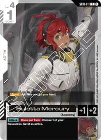 Suletta Mercury - Starter Deck 01: Heroic Beginnings - Gundam Card Game card