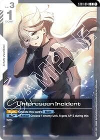 Unforeseen Incident - Starter Deck 01: Heroic Beginnings - Gundam Card Game card