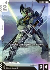 Gundam Aerial (Bit on Form) (C+) - Starter Deck 01: Heroic Beginnings - Gundam Card Game card