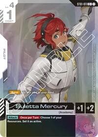 Suletta Mercury (C+) - Starter Deck 01: Heroic Beginnings - Gundam Card Game card