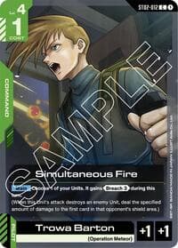 Simultaneous Fire - Starter Deck 02: Wings of Advance - Gundam Card Game card