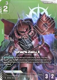 Char's Zaku II (LR+) - Starter Deck 03: Zeon's Rush - Gundam Card Game card
