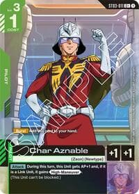 Char Aznable (C+) - Starter Deck 03: Zeon's Rush - Gundam Card Game card