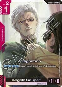 Indignation (C+) - Starter Deck 03: Zeon's Rush - Gundam Card Game card