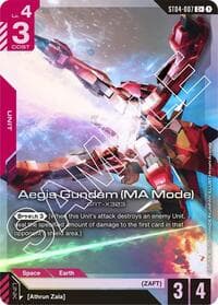Aegis Gundam (MA Mode) (C+) - Starter Deck 04: SEED Strike - Gundam Card Game card