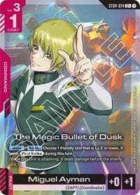 The Magic Bullet of Dusk (C+) - Starter Deck 04: SEED Strike - Gundam Card Game card