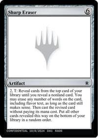 Sharp Eraser - Un-Known Event Playtest Cards - Magic: The Gathering card