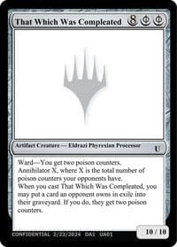 That Which Was Compleated - Un-Known Event Playtest Cards - Magic: The Gathering card