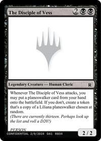 The Disciple of Vess - Un-Known Event Playtest Cards - Magic: The Gathering card
