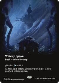 Watery Grave (Borderless) - Edge of Eternities - Magic: The Gathering card
