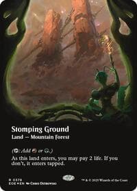 Stomping Ground (Borderless) (Galaxy Foil) - Edge of Eternities - Magic: The Gathering card