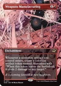 Weapons Manufacturing (Borderless) - Edge of Eternities - Magic: The Gathering card
