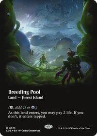 Breeding Pool (Borderless) (Galaxy Foil) - Edge of Eternities - Magic: The Gathering card