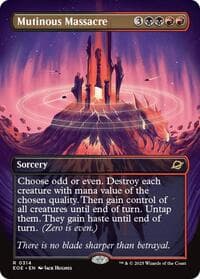 Mutinous Massacre (Borderless) - Edge of Eternities - Magic: The Gathering card