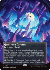 Gemstone Caverns (0151) (Borderless) (Galaxy Foil) - Edge of Eternities: Stellar Sights - Magic: The Gathering card