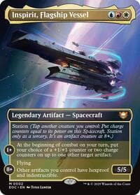 Inspirit, Flagship Vessel (Borderless) - Commander: Edge of Eternities - Magic: The Gathering card