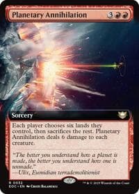 Planetary Annihilation (Extended Art) - Commander: Edge of Eternities - Magic: The Gathering card